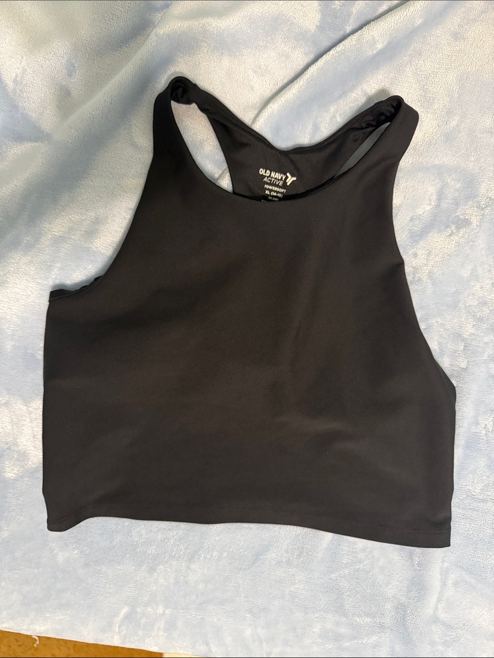 Old Navy Black Powersoft cropped tank